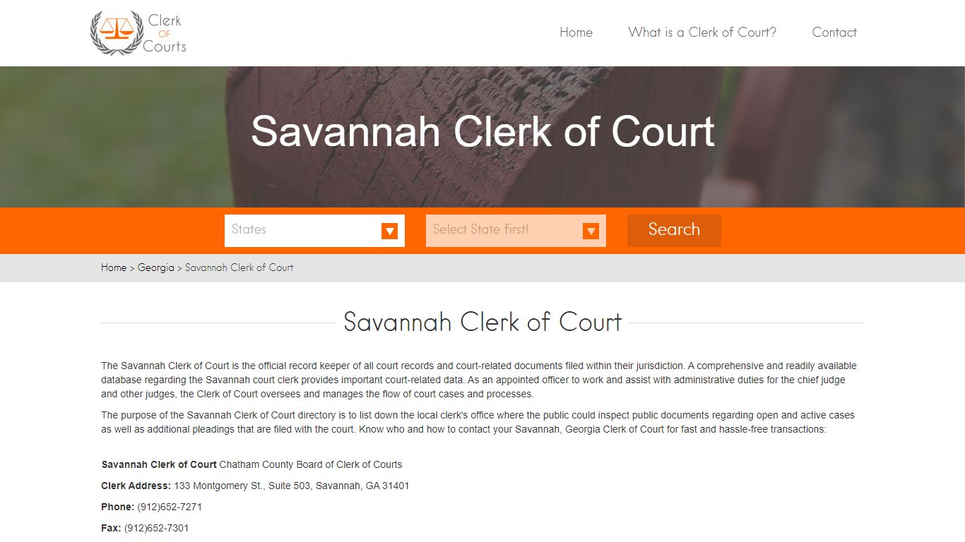Savannah Clerk of Court
